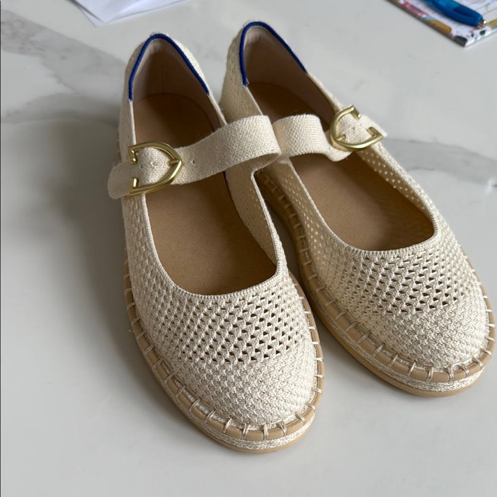 Rothy’s Cream Women's Espadrille Mary Jane